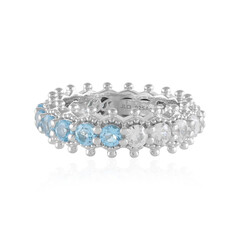 Anello in argento con Topazio Blu Svizzero (Dallas Prince Designs)