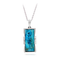 Collana in argento con Turchese Kingman Mohave Blu (Faszination Türkis)