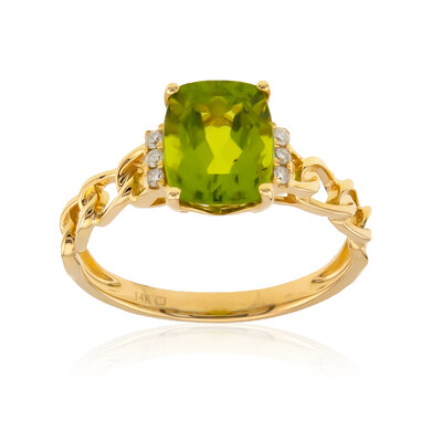 Anello in oro con Peridoto Dashihe  (CIRARI)