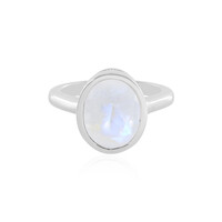 Anello in argento con Pietra di Luna Arcobaleno