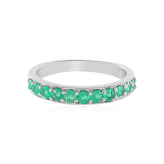 Anello in argento con Smeraldo Colombiano