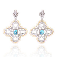 Orecchini in argento con Topazio Blu Cielo (Dallas Prince Designs)