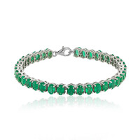 Bracciale in argento con Smeraldo Zambia