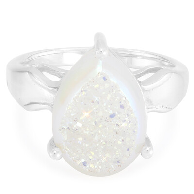 Anello in argento con Quarzo Glitter Perlato
