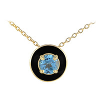 Collana in argento con Topazio Blu Svizzero