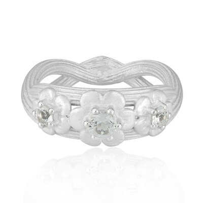 Anello in argento con Topazio Bianco