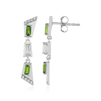 Orecchini in argento con Diopside Russo