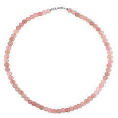 Collana in argento con Quarzo Rosa