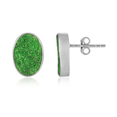 Orecchini in argento con Uvarovite (Bali Barong)