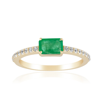 Anello in oro con Smeraldo Zambia