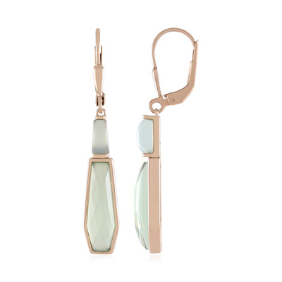 Orecchini in argento con Calcedonio Verde (KM by Juwelo)