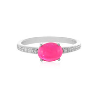 Anello in argento con Opale Rosa dell'Etiopia