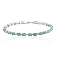Bracciale in argento con Smeraldo Brasiliano