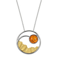 Collana in argento con Ambra Baltica
