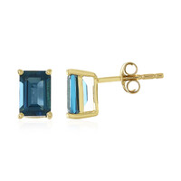 Orecchini in oro con Topazio Blu Londra