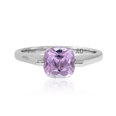 Anello in platino con Kunzite Brasiliana AAA
