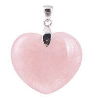 Ciondolo in argento con Quarzo Rosa