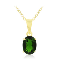 Collana in argento con Diopside Russo