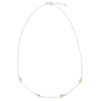 Collana in argento con Perla d'Acqua Dolce Bianca (Joias do Paraíso)