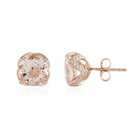 Orecchini in oro con Morganite Pesca AAA (de Melo)