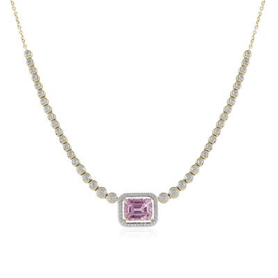 Collana in oro con Kunzite AAA (de Melo)