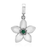 Charm in argento con Smeraldo Zambia