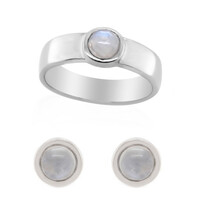 Parure in argento con Pietra di Luna Arcobaleno