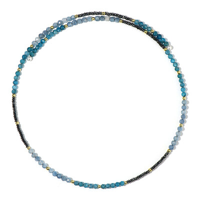 Collana rigida in acciaio con Acquamarina Brasiliana (Riya)