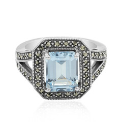 Anello in argento con Topazio Blu Cielo
