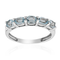 Anello in argento con Topazio Blu Cielo