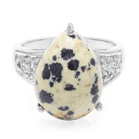 Anello in argento con Diaspro Dalmata