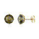 Orecchini in oro con Moldavite (dagen)