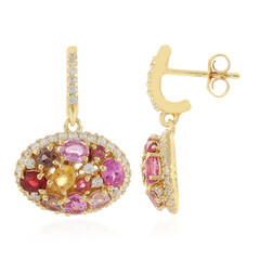 Orecchini in argento con Zaffiro Fancy