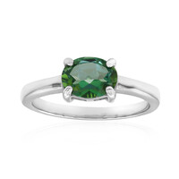 Anello in argento con Topazio Verde Farfalla