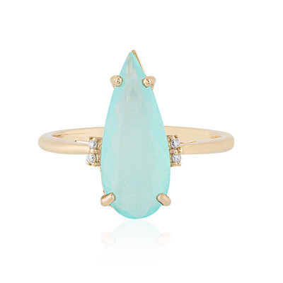 Anello in oro con Opale Paraiba (AMAYANI)