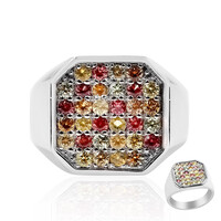 Anello in argento con Zaffiro Fancy