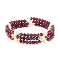 Bracciale in acciaio con Ematite Dorata (Riya)