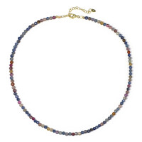 Collana in argento con Zaffiro Fancy