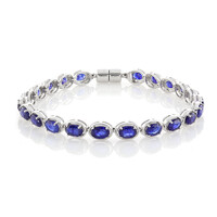 Bracciale in argento con Zaffiro Blu del Madagascar