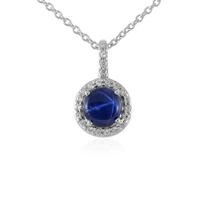 Collana in argento con Zaffiro Stellato Blu