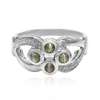 Anello in argento con Alessandrite Occhio di Gatto