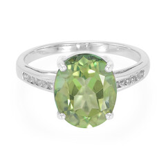 Anello in argento con Topazio Kiwi