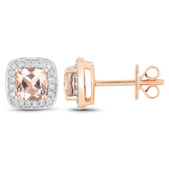 Orecchini in oro con Morganite
