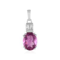 Ciondolo in argento con Fluorite Rosa