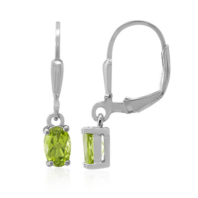 Orecchini in argento con Peridoto della Birmania