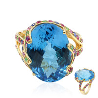 Anello in oro con Topazio Blu Svizzero (CIRARI)