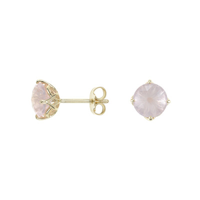 Orecchini in oro con Quarzo Rosa (dagen)