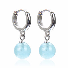 Orecchini in argento con Acquamarina