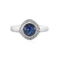 Anello in argento con Zaffiro Stellato Blu
