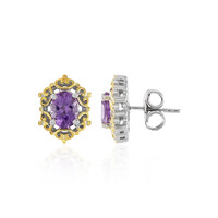 Orecchini in argento con Ametista Rose de France (Dallas Prince Designs)
